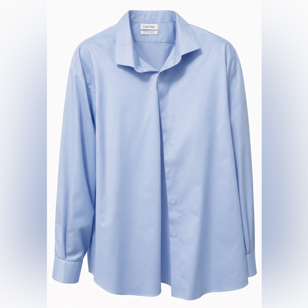 Calvin Klein Infinite Wrinkle Free Blue Dress Shirt‎ 4XL 20 34/35 Slim